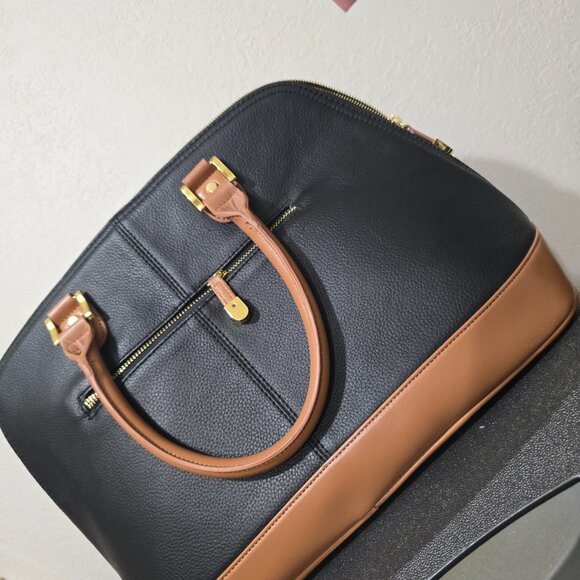 Joy and Iman black and brown hand bag - Picture 3 of 7